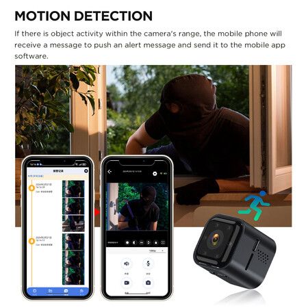 Smart Wifi Wireless Camera 1080P Home Security Hd Night Vision Action Camera