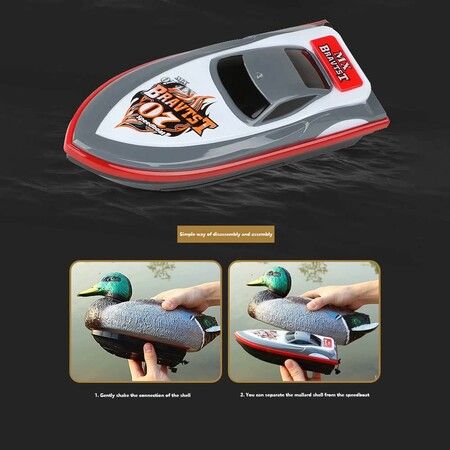 RC Boat Electric Duck Boats 2.4Ghz Hunting Motion Remote Control Duck Ships Waterproof for Swimming Pool