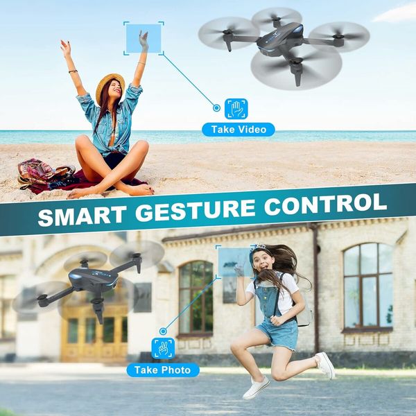 Drone with 1080P Camera for Beginners and Kids, Foldable Remote Control Quadcopter for Boys Girls