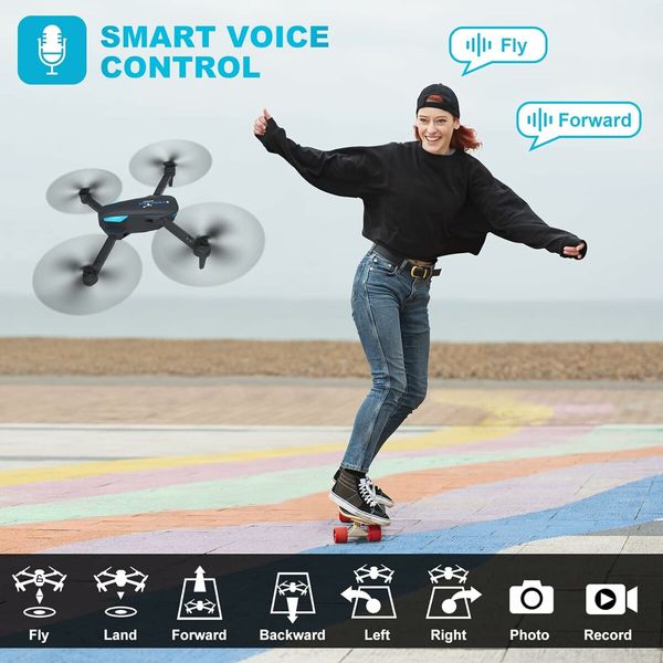 Drone with 1080P Camera for Beginners and Kids, Foldable Remote Control Quadcopter for Boys Girls