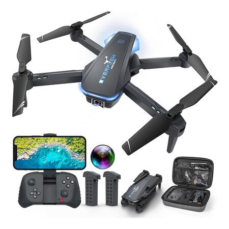 Drone with 1080P Camera for Beginners and Kids, Foldable Remote Control Quadcopter for Boys Girls