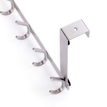 Over The Door Hooks, Stainless Steel Sturdy Door Hanger for Bathroom, Bedroom,Kitchen 1Pack, White