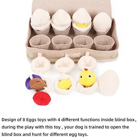 Egg Box Shape Pet Snuffle Mat Easter Gifts Durable Interactive Feed Game for Boredom Cats and Dogs Puppies Treat Dispenser Indoor Outdoor Stress Relief