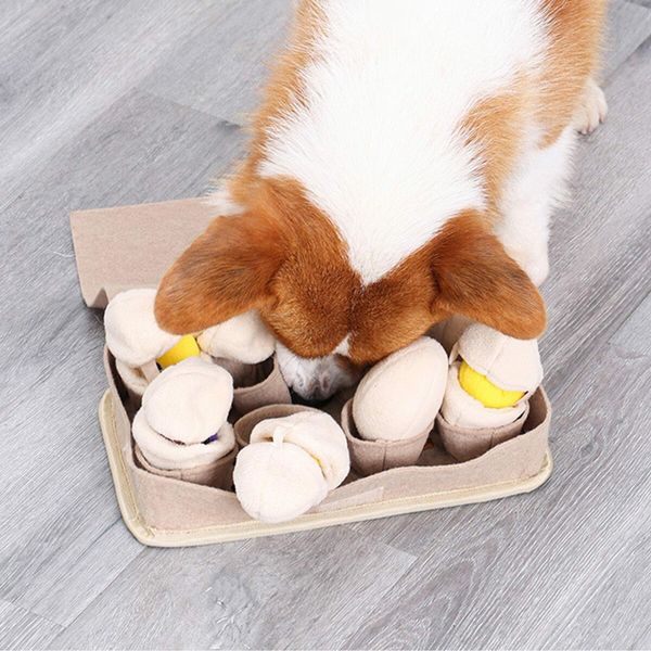 Egg Box Shape Pet Snuffle Mat Easter Gifts Durable Interactive Feed Game for Boredom Cats and Dogs Puppies Treat Dispenser Indoor Outdoor Stress Relief