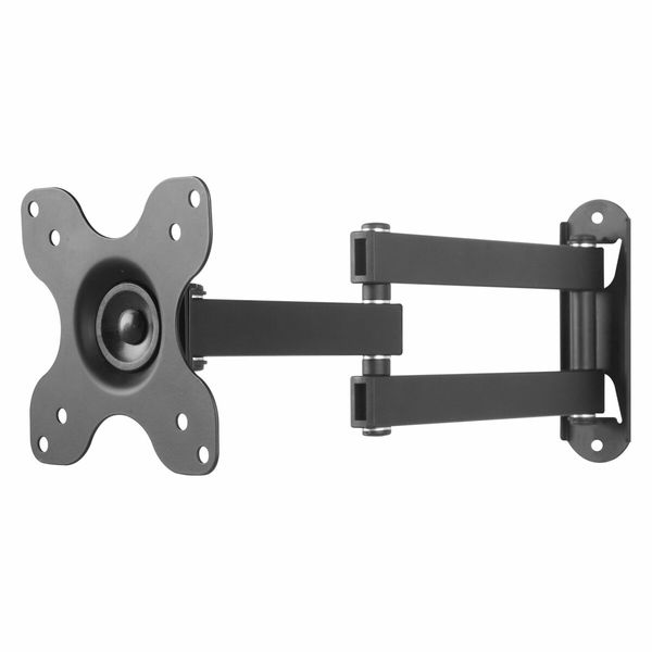 Wall TV Stand Bracket Television Mount Swivel Mounting Holder Tilt Hanger Base Black Fits 13 to 30 Inches