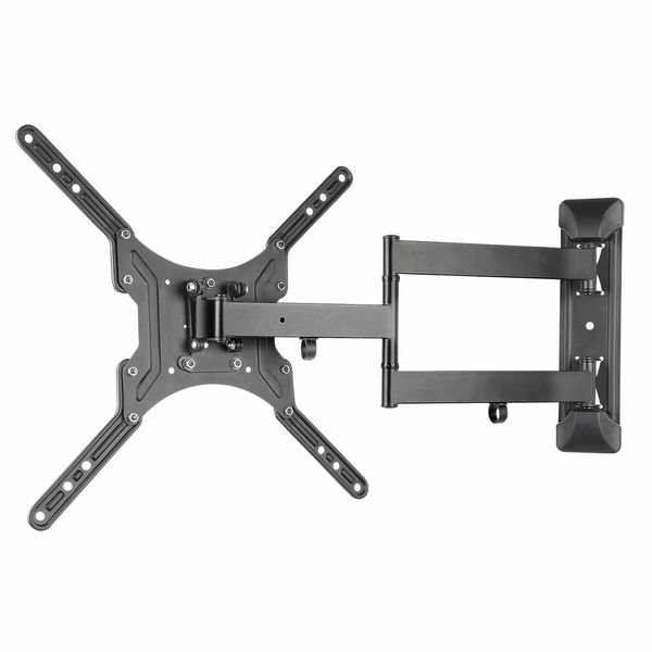 Wall TV Stand Bracket Mount Television Mounting Holder Swivel Tilt Hanger Base Black Fits 23 to 55 Inches