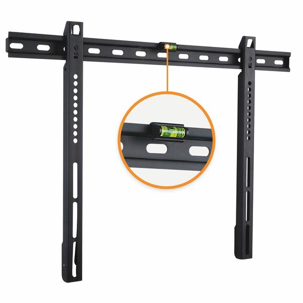 Wall Mount TV Stand Television Mounting Bracket Holder Base Hanger Black Modern Fits 40 to 65 Inches