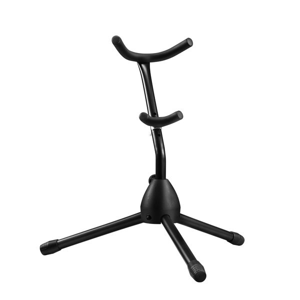 Saxophone Stand Tubular Construction Adjustable Folding Sax Rack Music Instrument Metal Black