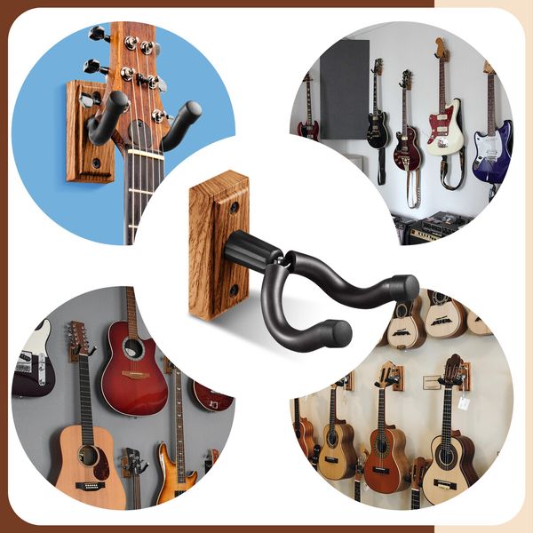 Guitar Wall Mount Hanger Hook Holder Keeper for Guitars Bass Ukulele