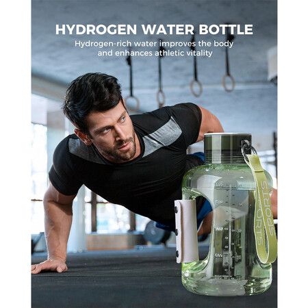 1500ml MAX Hydrogen Water Bottle, Hydrogen Water Generator with SPE/PEM Technology Green