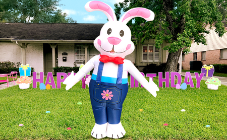 150190cm Inflatable Easter Bunny Costume Blow up Bunny Rabbit  Fancy Dress Costume For Men Women Unisex Bunny Jumpsuit Cosplay Party Costume