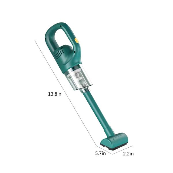 Portable Vacuum Cleaner Wireless Car Vacuum Cleaning Powerful Suction for Home Car Dual Use Cleaning Tool Color Green