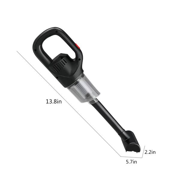 Portable Vacuum Cleaner Wireless Car Vacuum Cleaning Powerful Suction for Home Car Dual Use Cleaning Tool Color Black