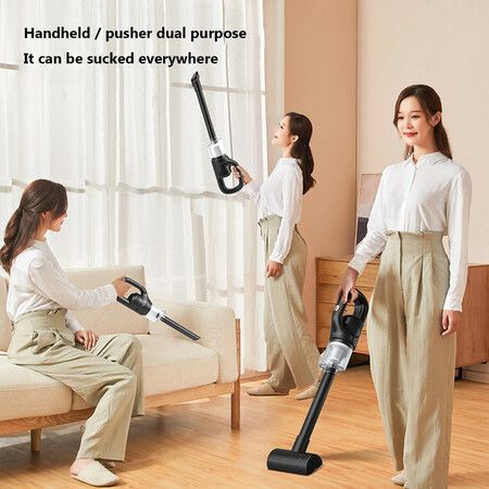 Portable Vacuum Cleaner Wireless Car Vacuum Cleaning Powerful Suction for Home Car Dual Use Cleaning Tool Color Black