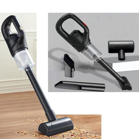 Portable Vacuum Cleaner Wireless Car Vacuum Cleaning Powerful Suction for Home Car Dual Use Cleaning Tool Color Black