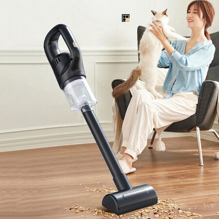 Portable Vacuum Cleaner Wireless Car Vacuum Cleaning Powerful Suction for Home Car Dual Use Cleaning Tool Color Black