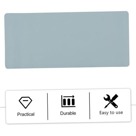 Non Slip Desk Pad, PU Leather Desk Protector for Keyboard and Mouse, Office and Home, 90 x 45 cm, Light Blue