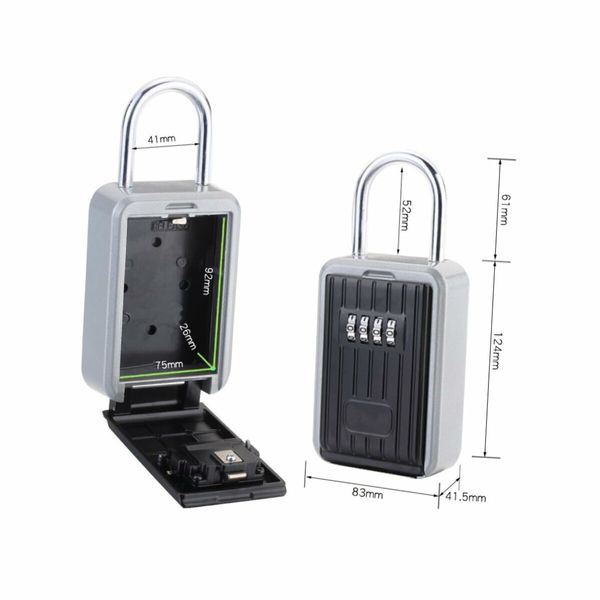 Box Password Key Box Drop Slot Safes Wall Mount Key Door Key Safe Storage Portable Safe Key Storage Lock Case Free Installation Key Case Aluminum Alloy