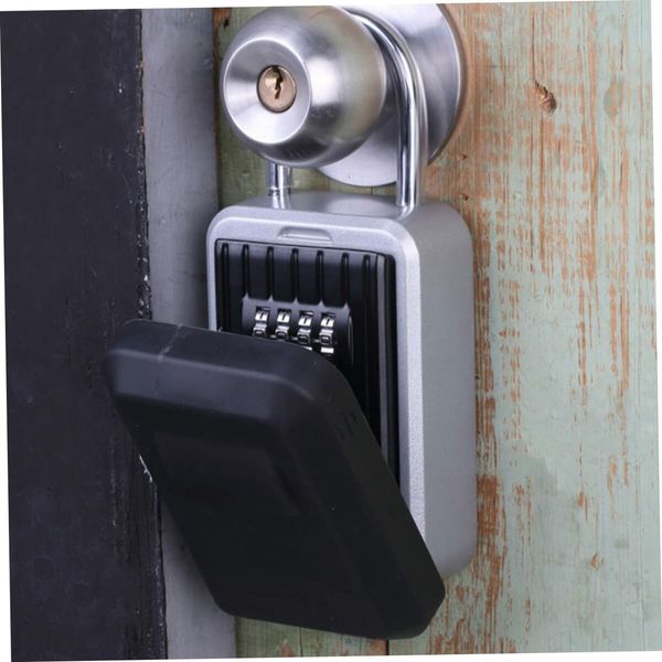 Box Password Key Box Drop Slot Safes Wall Mount Key Door Key Safe Storage Portable Safe Key Storage Lock Case Free Installation Key Case Aluminum Alloy