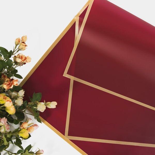 20 Sheets Flower Wrapping Paper - Waterproof Floral Bouquet Wrapping Paper,Florist Supplies Packaging Paper for Wedding Birthday Gift DIY (Wine Red)