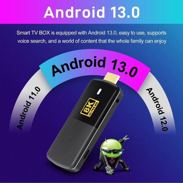 Android 13.0 TV Box 2GB RAM 16GB ROM TV Box H96 Max M3 RK3528 Quad-Core 64bit Cortex-A53 with 2.4G BT 5.0/ 3D Ultra HD 8K/ H.265/Smart TV Box