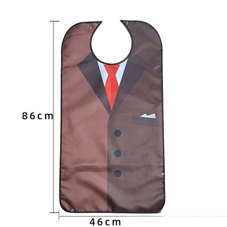 Bibs for Eating, Washable and Waterproof  Bibs for Elderly Men 34 X 17.5 Inch Clothing Protectors  for Men Seniors , Bow Tie