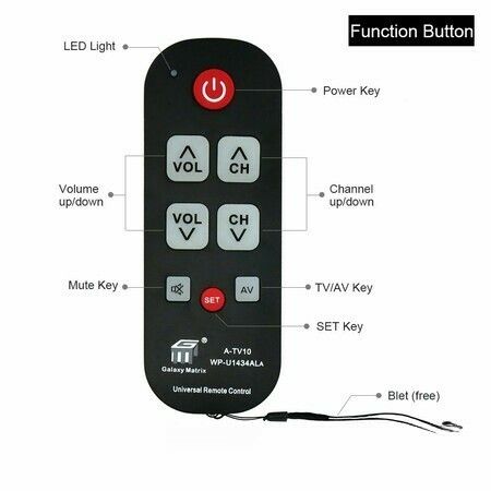 Big Buttons Simple TV Remote The Elderly  Senior Universal Large Button Remote Control assist Aid Senior Kids