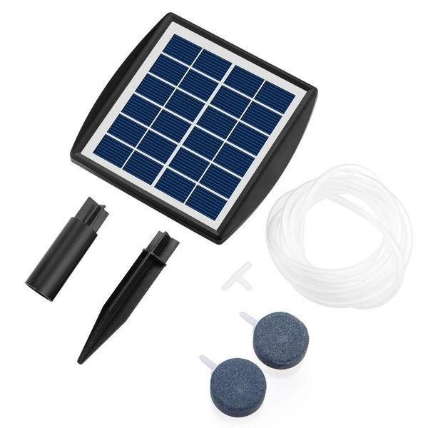 2W Solar Oxygen Pump: Outdoor Solar Water Air Pump for Fish Pond and Aqua Tank Oxygenation with Two Modes