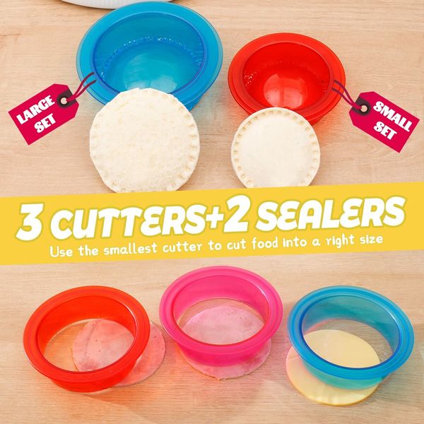 Sandwich Cutter and Sealer,5 PCS Sandwich Cutter for Kids,Decruster Sandwich Maker,Sandwich Press Crimper DIY Jelly Crustless Sandwich Bread Pie Cookie Cutter for Children Boys Girls