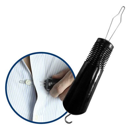 Button Hook and Zipper Pull, Assist, Helper Device, Dress Clothes Tool, Button Shirts Aid, One Hand, Disability, Handicapped and Seniors (1 pcs)