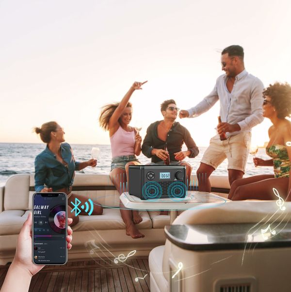 Portable CD Player Boombox with Bluetooth,CD Player with Stereo Speakers,Rechargeable Boom Box CD Player with FM Radio,Support CD/MP3,USB/TF Card,Headphone Jack