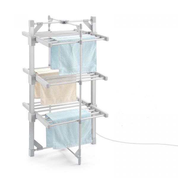 Maxkon Electric Airer 3 Tier Heated Clothes Dryer Laundry Drying Rack Heater Towel Rail  Stand Foldable 220W