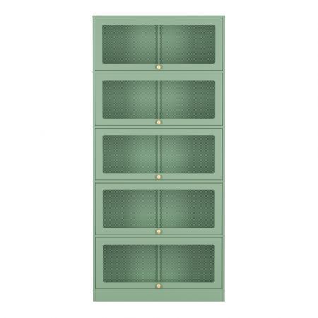 ArtissIn Buffet Sideboard Cupboard Cabinet Storage Mesh Doors Metal Green ELIA