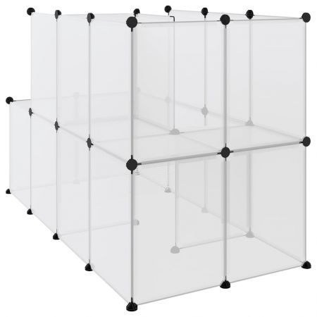 Small Animal Cage Transparent 142x74x93 cm PP and Steel