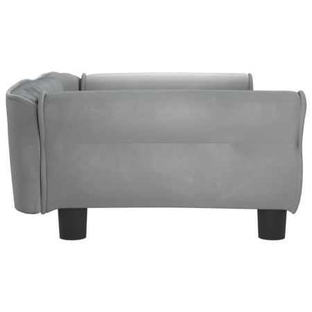 Dog Bed Light Grey 95x55x30 cm Velvet