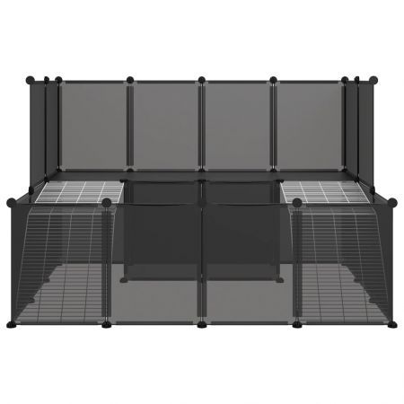 Small Animal Cage Black 143x107x93 cm PP and Steel