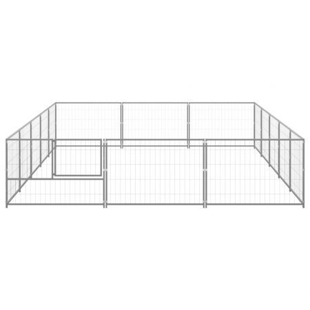 Dog Kennel Silver 15 m² Steel