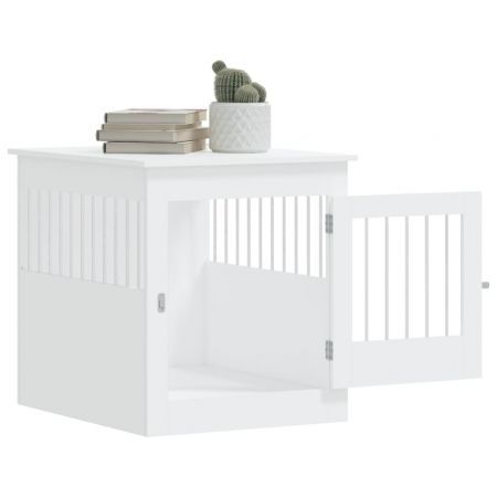 Dog Crate Furniture White 64.5x80x71 cm Engineered Wood