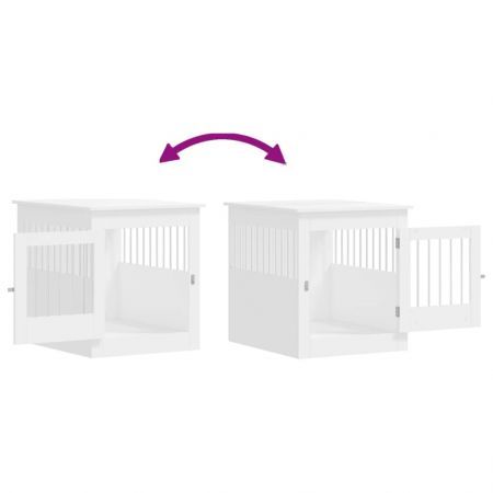 Dog Crate Furniture White 64.5x80x71 cm Engineered Wood