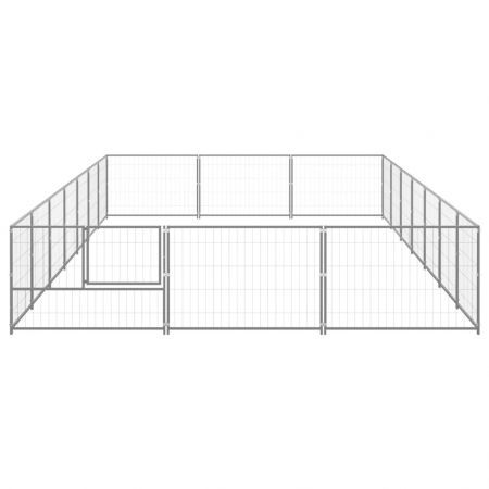 Dog Kennel Silver 21 m² Steel