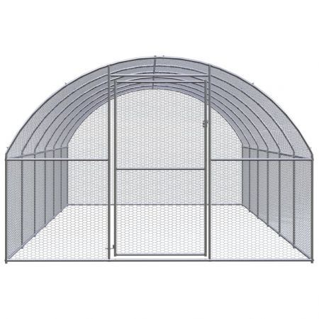 Outdoor Chicken Coop 3x6x2 m Galvanised Steel