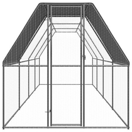 Outdoor Chicken Cage 2x8x2 m Galvanised Steel