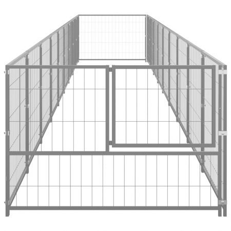 Dog Kennel Silver 9 m² Steel