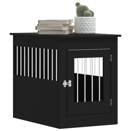 Dog Crate Furniture Black 55x80x68 cm Engineered Wood