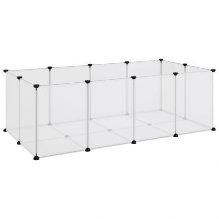 Small Animal Cage Transparent 144x74x46.5 cm PP and Steel