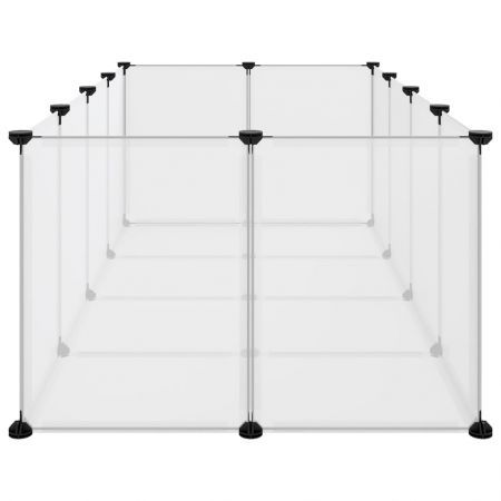 Small Animal Cage Transparent 144x74x46.5 cm PP and Steel