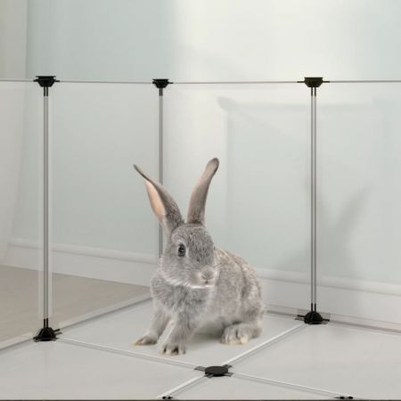 Small Animal Cage Transparent 144x74x46.5 cm PP and Steel