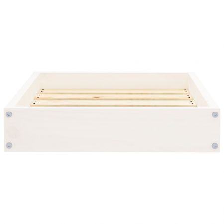 Dog Bed White 51.5x44x9 cm Solid Wood Pine