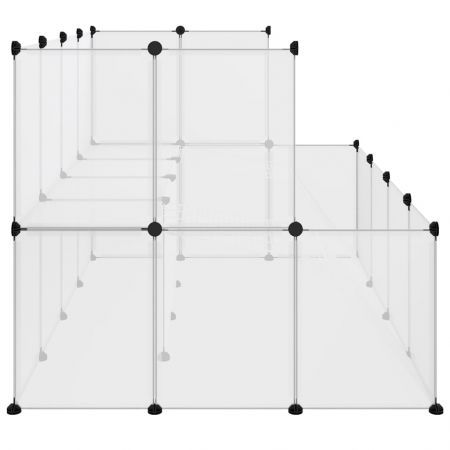 Small Animal Cage Transparent 143x107x93 cm PP and Steel