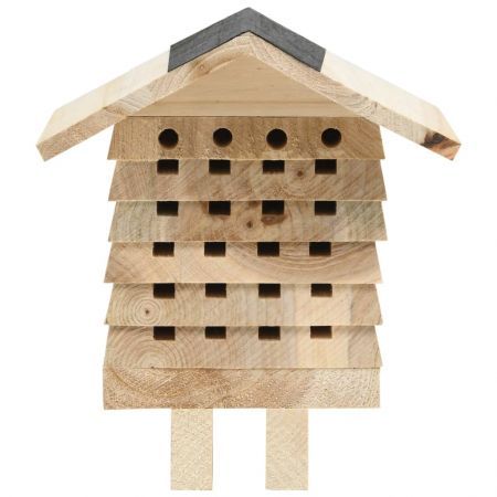 Bee Hotel Solid Firwood 22x20x20 cm